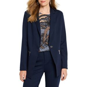 Nic+Zoe Womens Ponte Zip Jacket